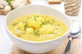 Sopa crema de coliflor y curry