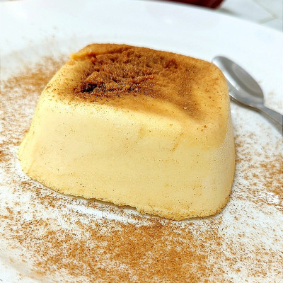 FLAN DE MANZANA AL MICROONDAS